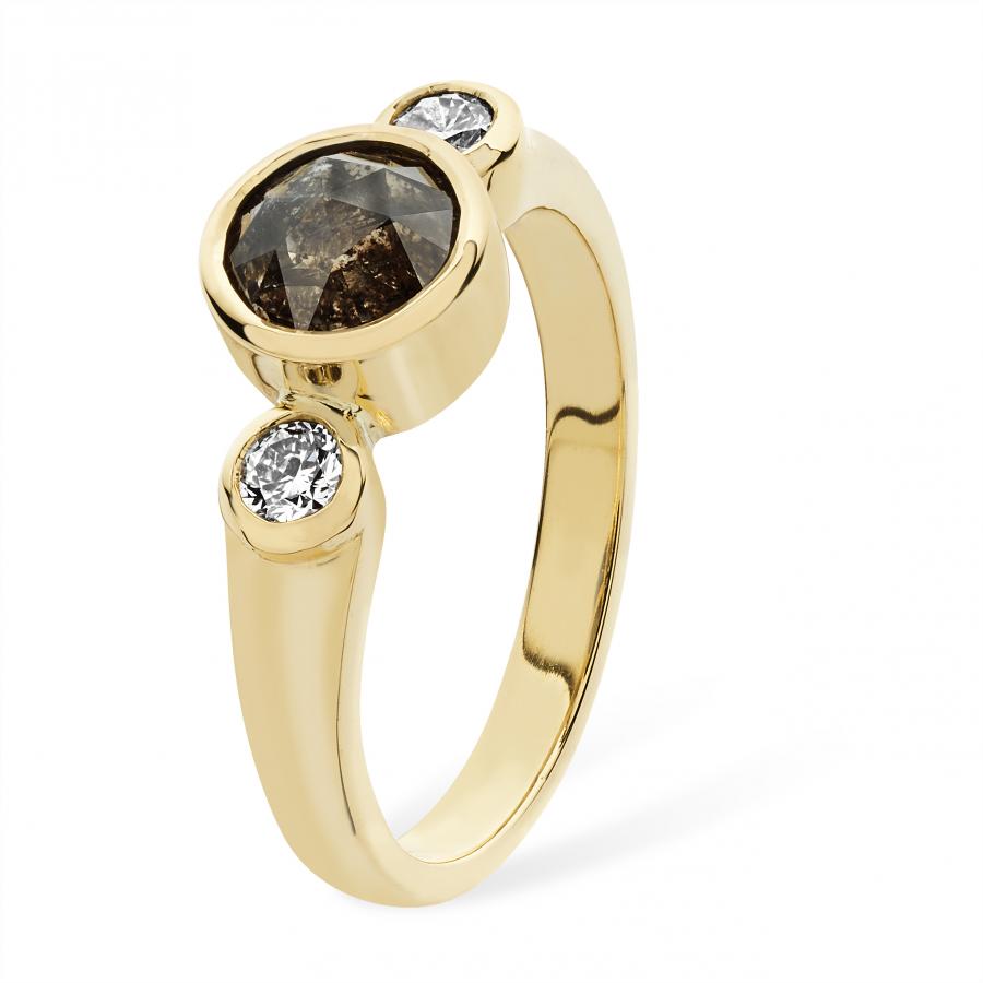 Brown Diamond 18ct Gold Ring | Saunders & Pughe